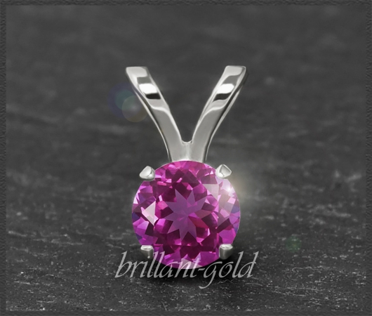 Anhänger 585 Gold Rhodolith d.rosa, 4,5,6,7mm